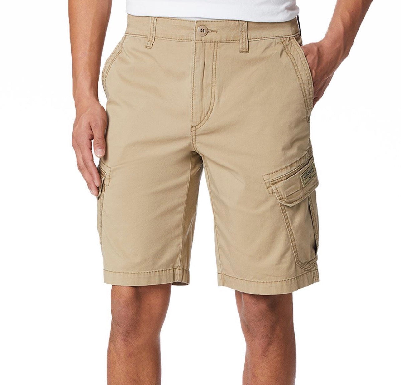 Men’s Classic Khaki Cargo Shorts – Regular Fit Multi-Pocket Casual Shorts