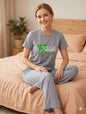 Women’s Friends Forever Print Pajama Set – Soft Cotton Short Sleeve Sleepwear & Loungewear