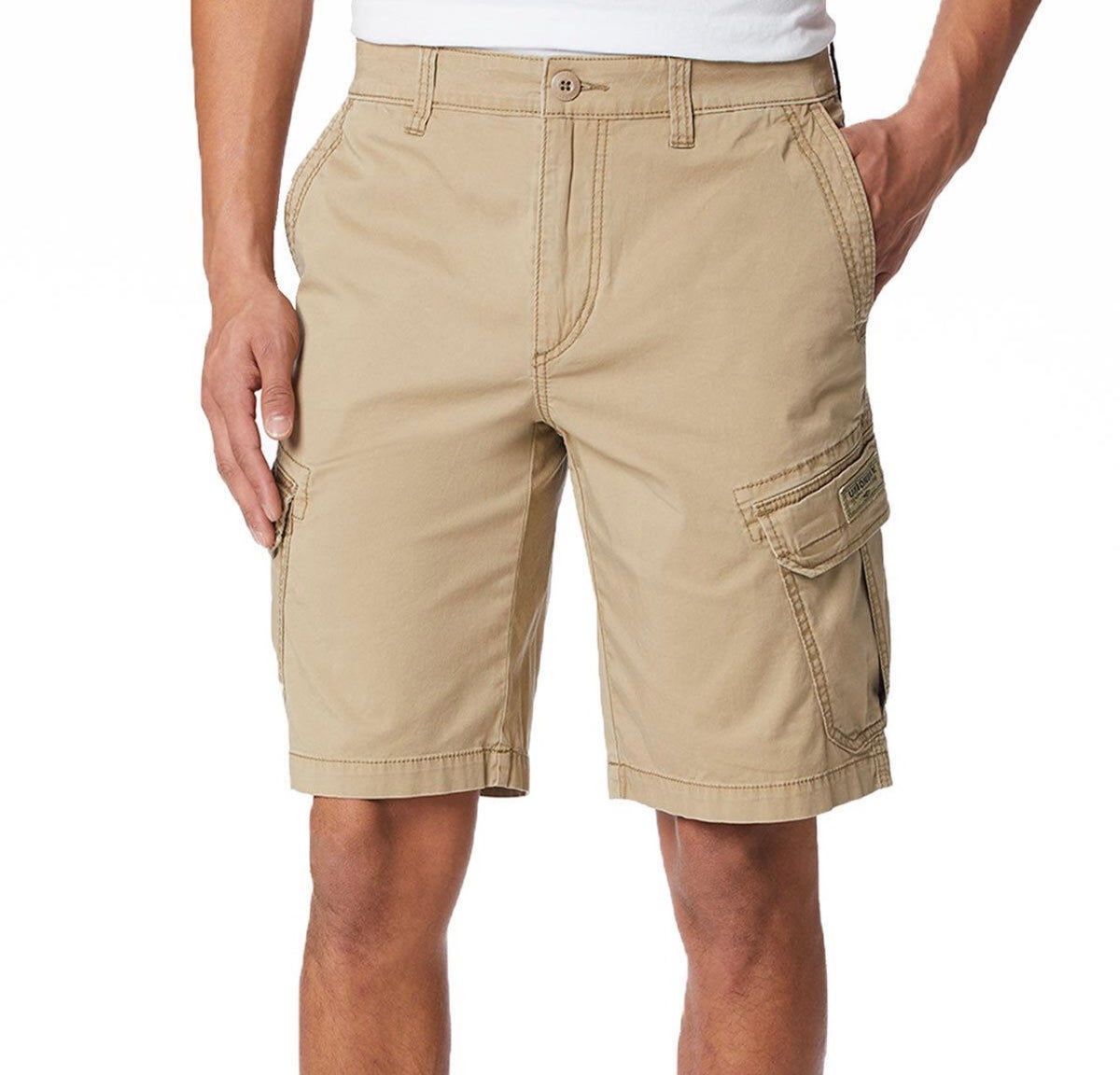 Men’s Classic Khaki Cargo Shorts – Regular Fit Multi-Pocket Casual Shorts
