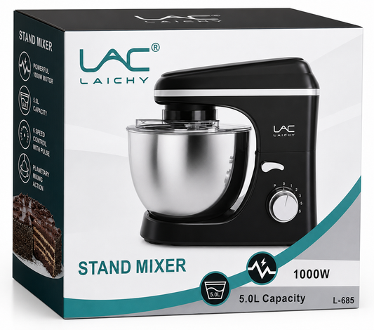 LAC Laichy Stand Mixer 1000W – 5L Stainless Steel Bowl