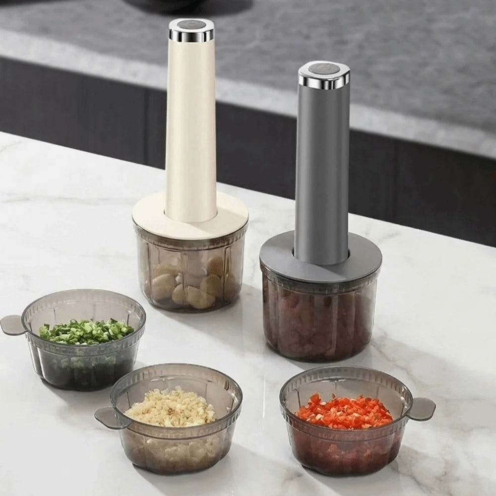 Plastic Electric Meat Grinder Powerful Motor Efficient Cordless Vegetable Chopper USB Rechargeable Electric Food Chopper