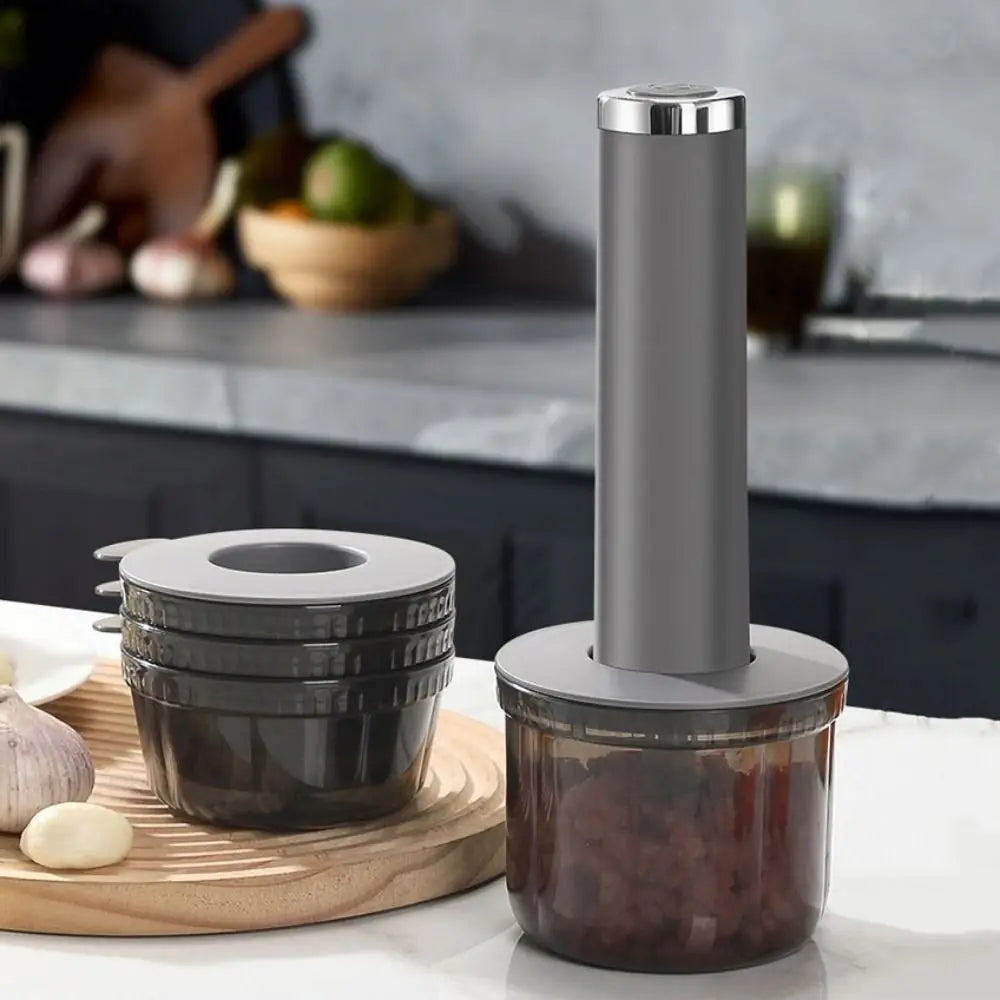 Plastic Electric Meat Grinder Powerful Motor Efficient Cordless Vegetable Chopper USB Rechargeable Electric Food Chopper