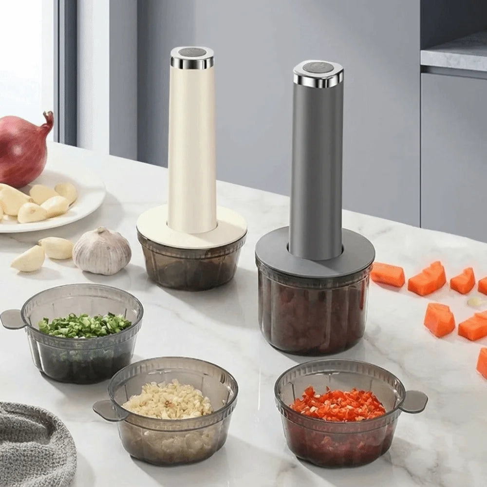 Plastic Electric Meat Grinder Powerful Motor Efficient Cordless Vegetable Chopper USB Rechargeable Electric Food Chopper