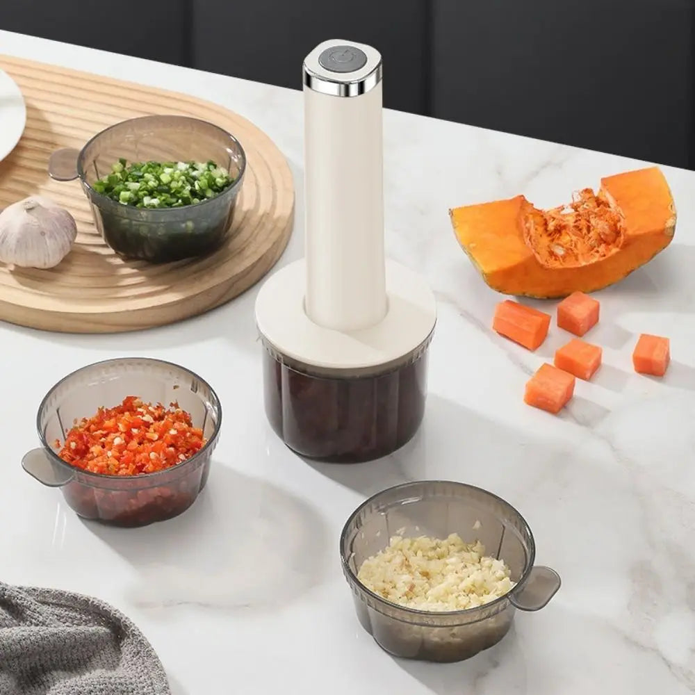 Plastic Electric Meat Grinder Powerful Motor Efficient Cordless Vegetable Chopper USB Rechargeable Electric Food Chopper