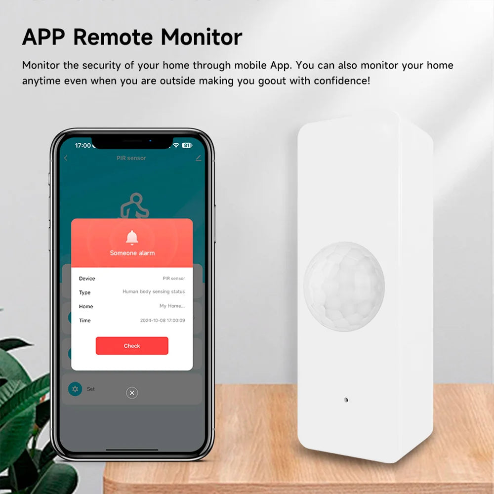 Tuya Smart Life PIR Motion Sensor WiFi Zigbee Human Infrared Detector Security Alarm Home Automation Works With Alexa Google